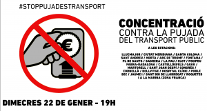 contra la puja del transport publica